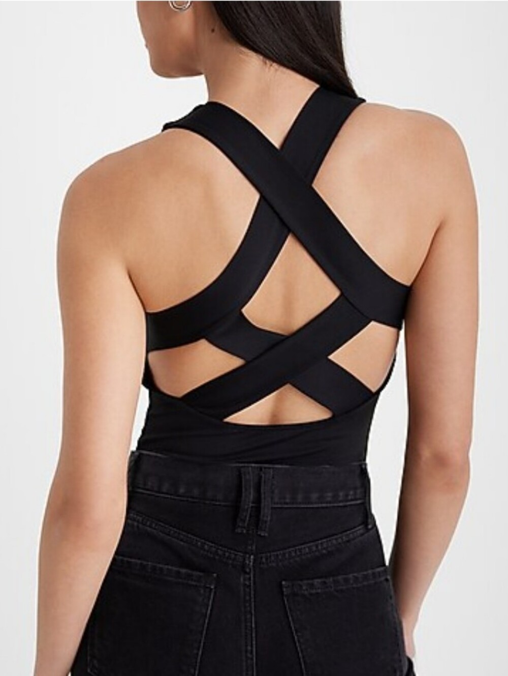 NWT!! Express Black Bodysuit - Sz. L